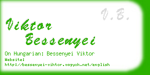 viktor bessenyei business card